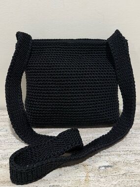 The Sak Black Crochet Crossbody Bag